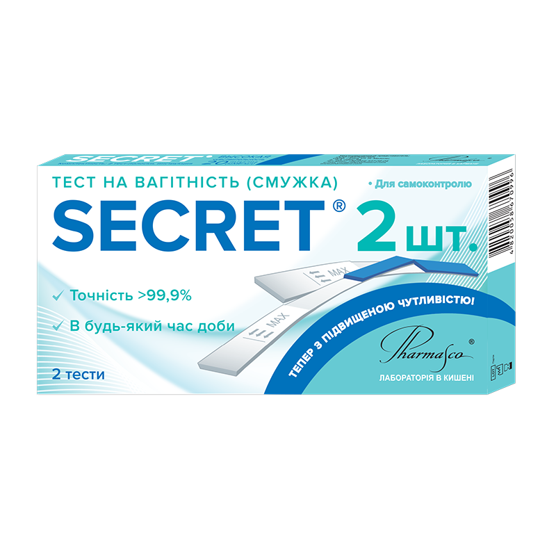 Тест на вагітність SECRET (смужка) №2